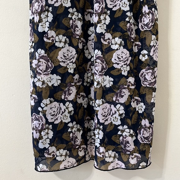 Lindex Floral Lace Detail V-Neck Adjustable Straps Slip Dress Size Large - Picture 3 of 8